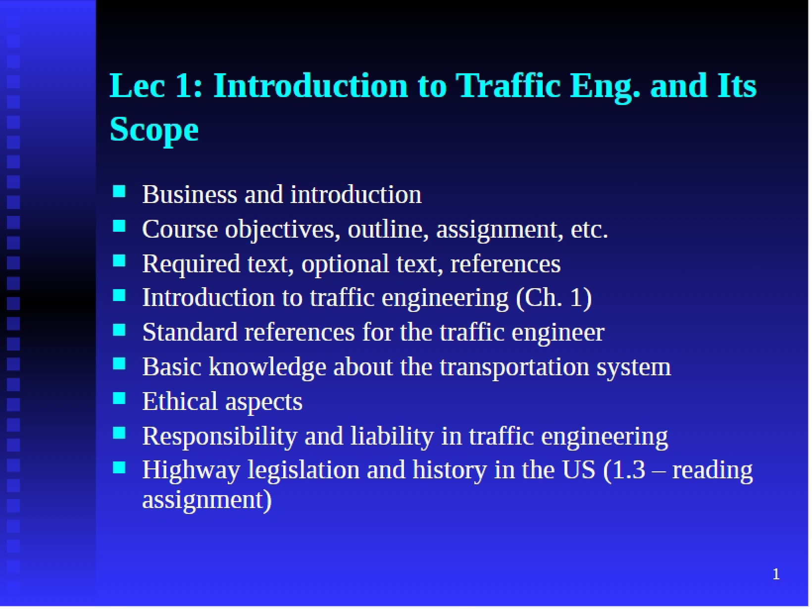 Scope of Traffic Engineering