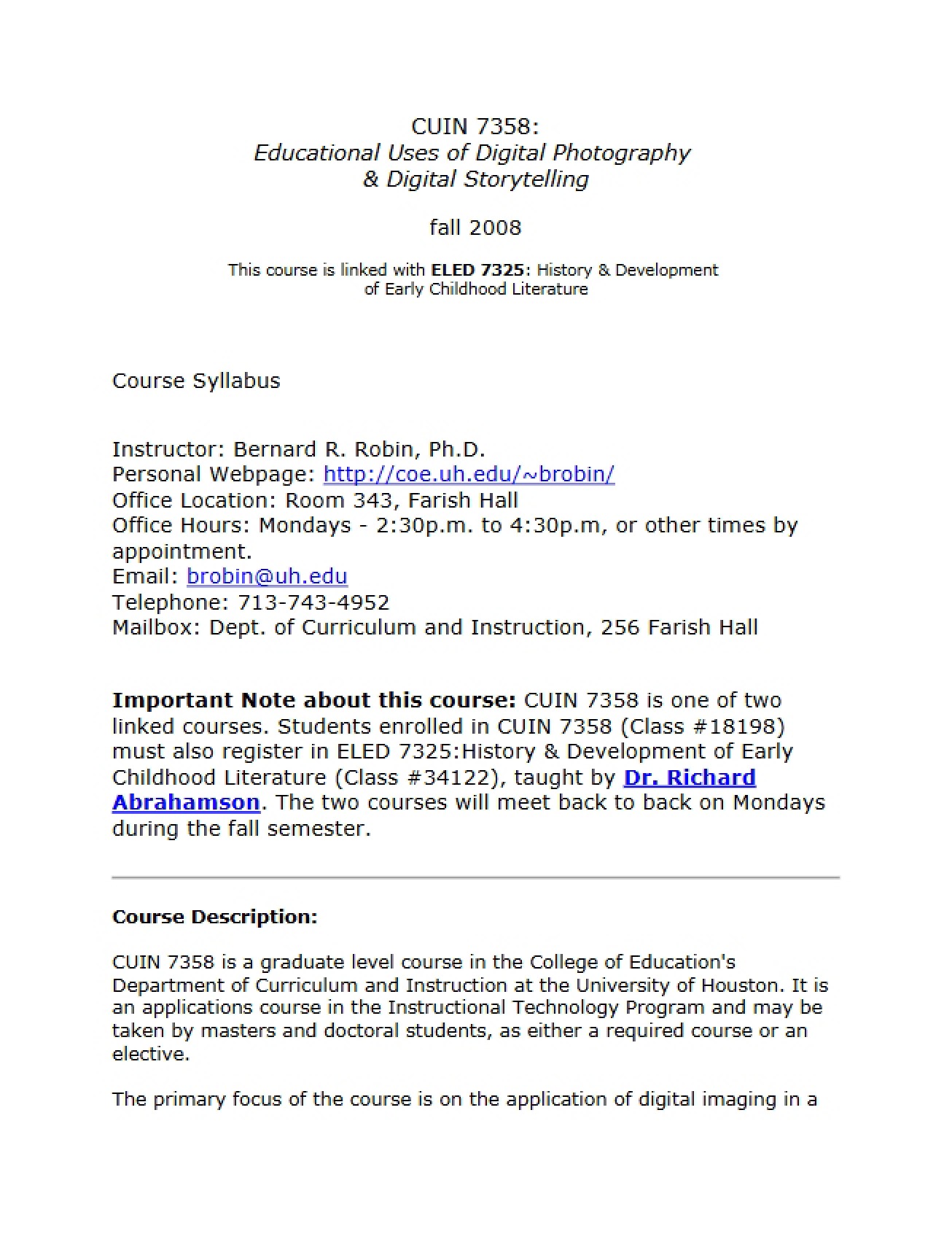 Digital Storytelling Syllabus
