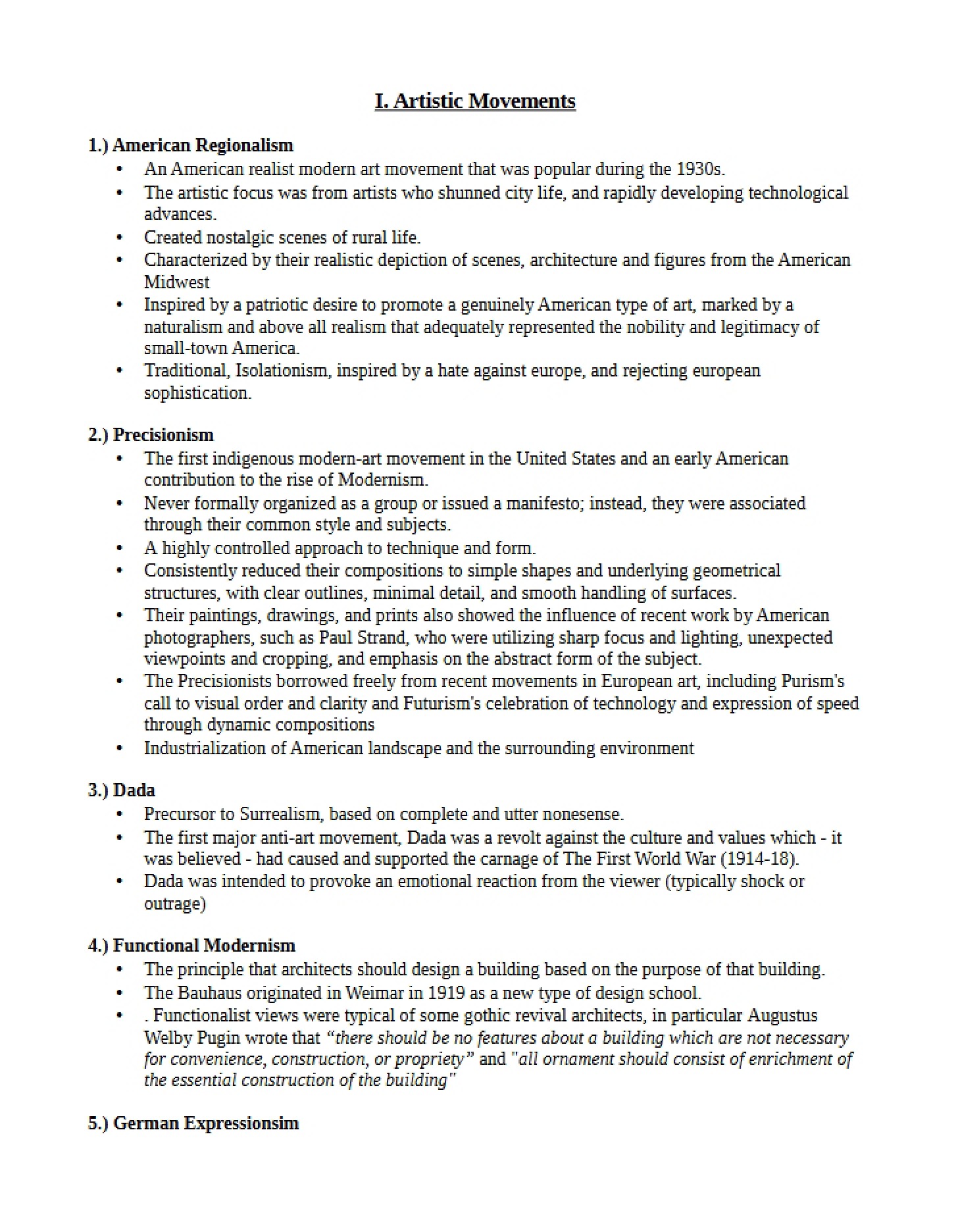 Movements in Art History
