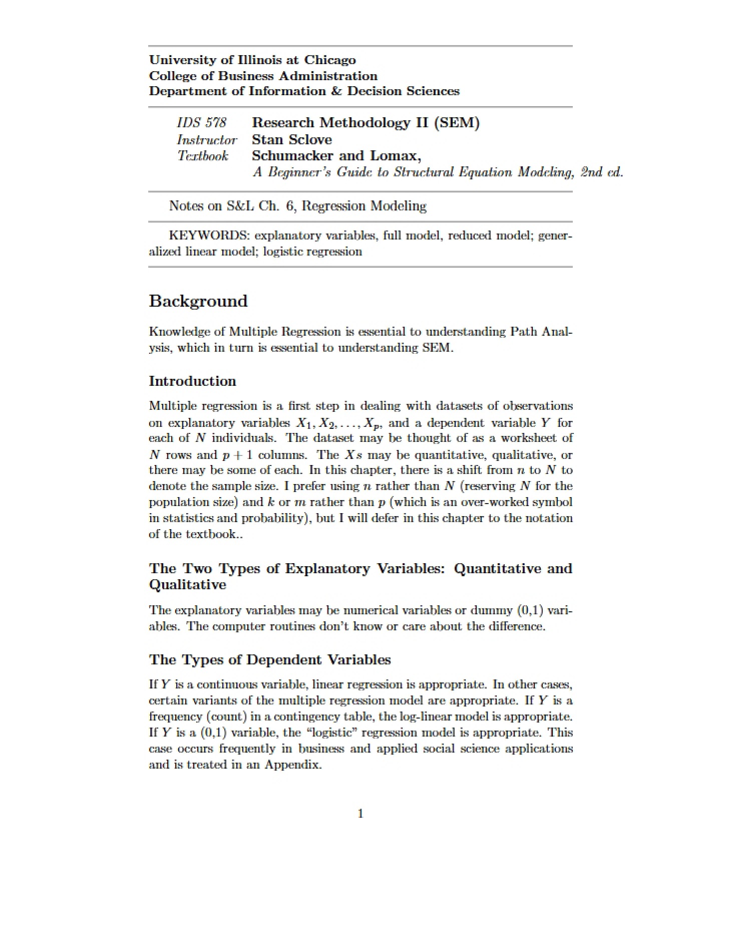 Academic Notes
