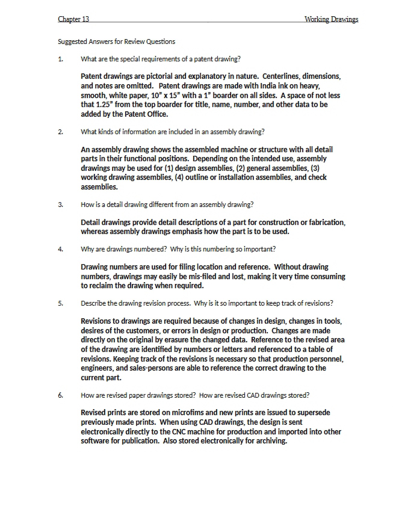 Review Questions Chapter 13