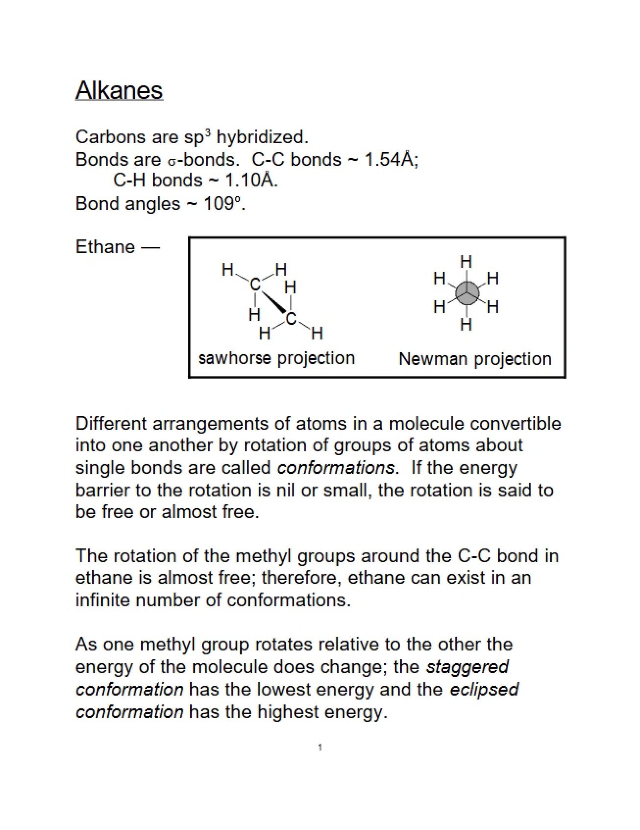 Alkane Concepts
