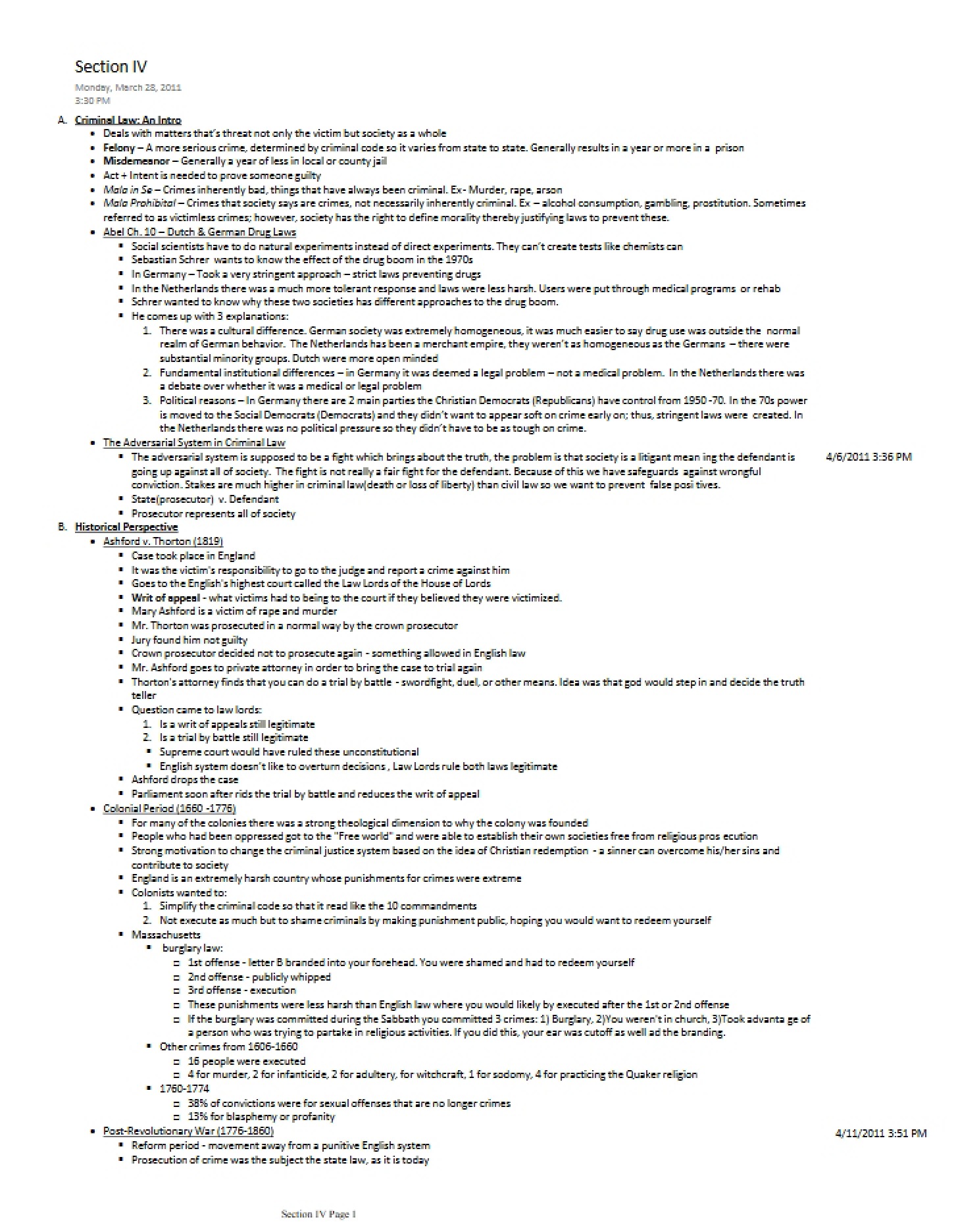 Introduction to Criminal Law