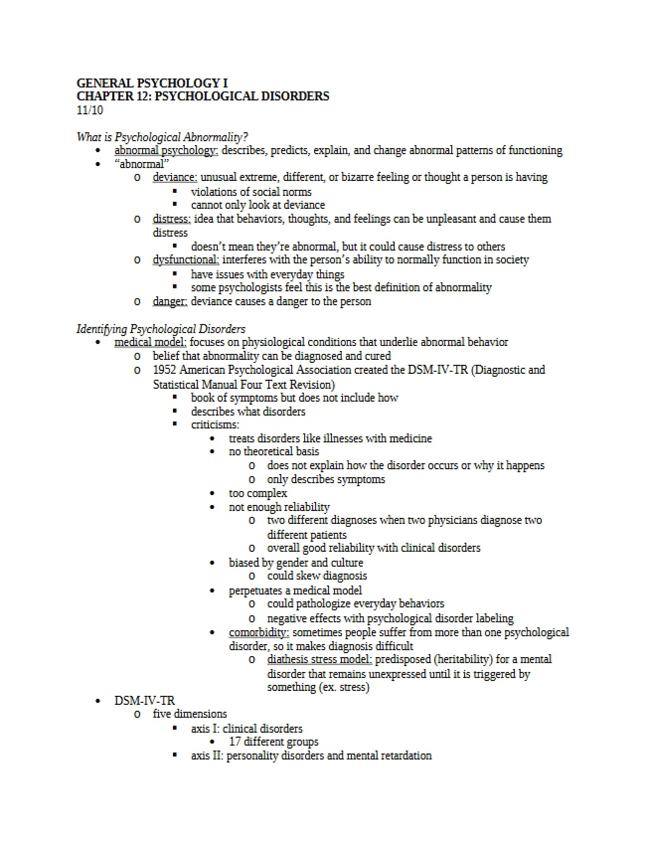 Thirteenth Chapter Notes