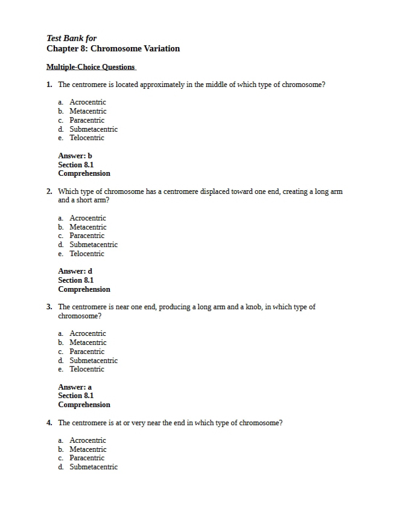Genetics Principles Chapter Eight