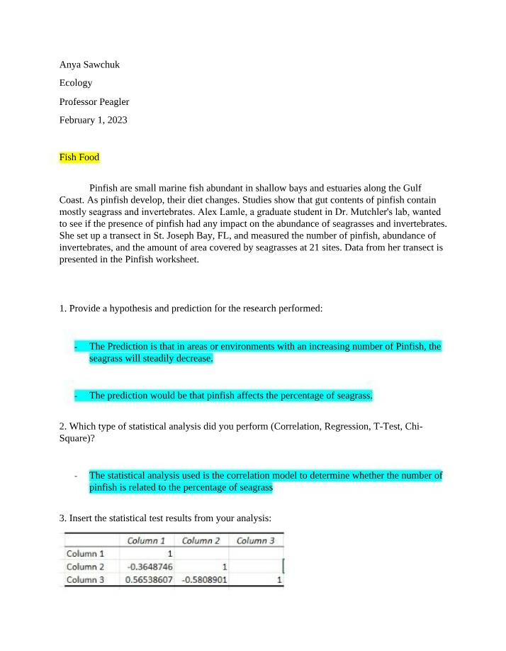 Study Guide for Ecology