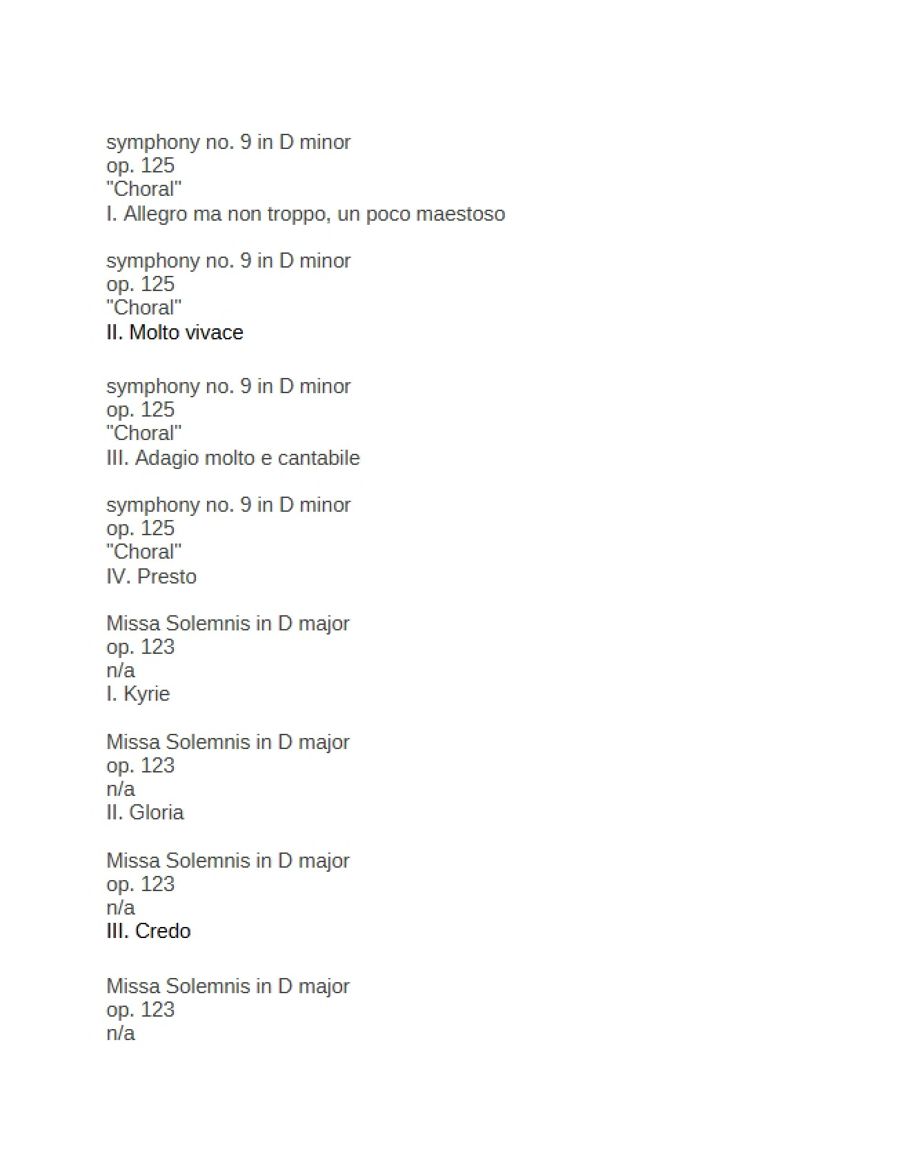 Session Notes Beethoven
