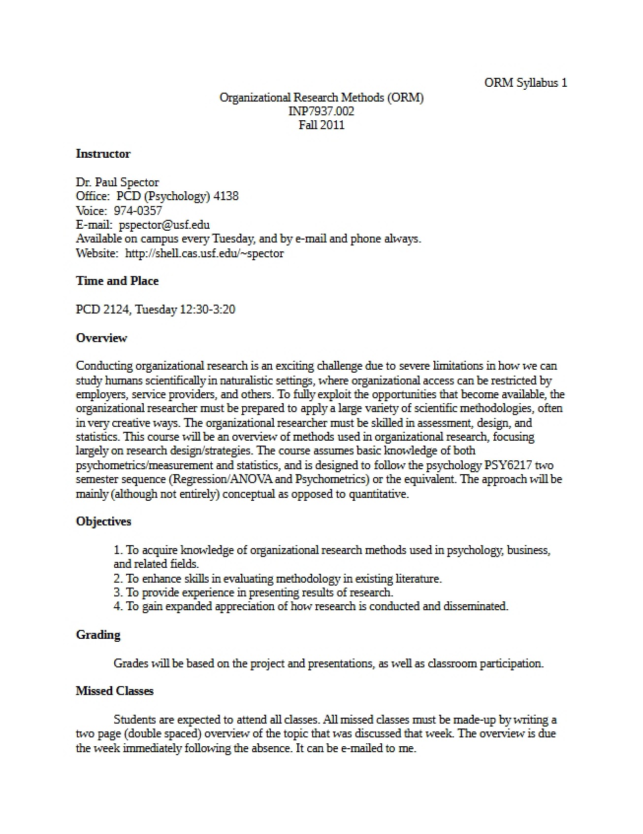 Course Syllabus Document