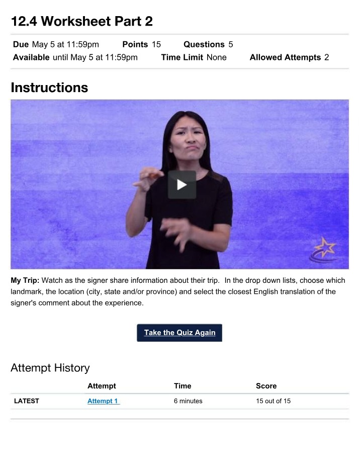 12.4 Worksheet Part 2 - True Way ASL
