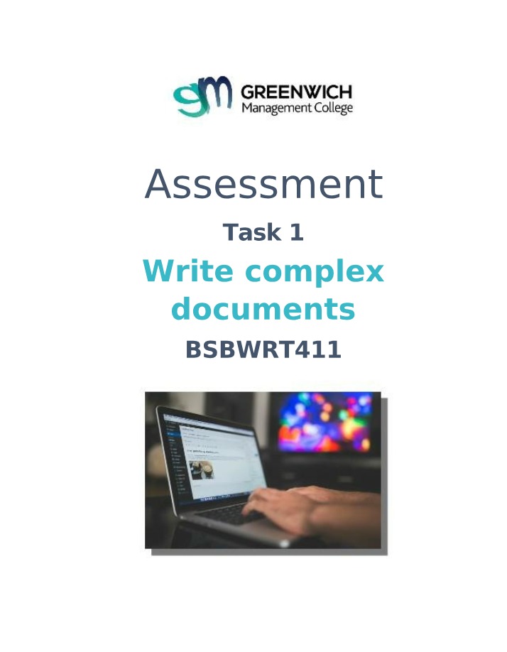 Write Complex Documents - Assessment Task 1