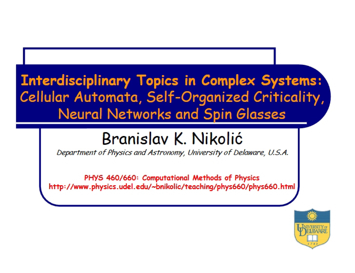 Complex Systems Interdisciplinary Topics
