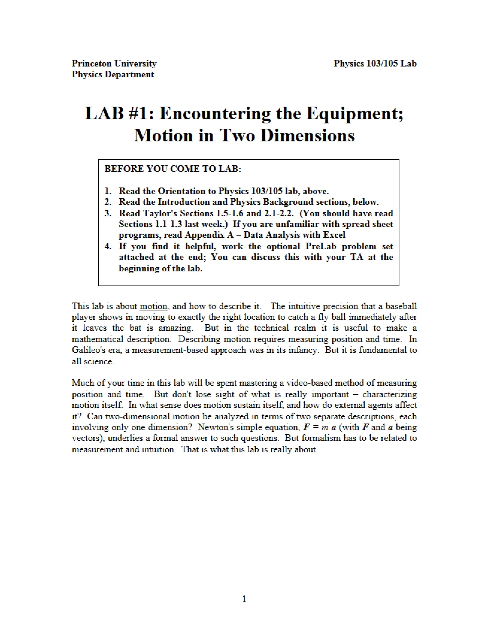 First Laboratory