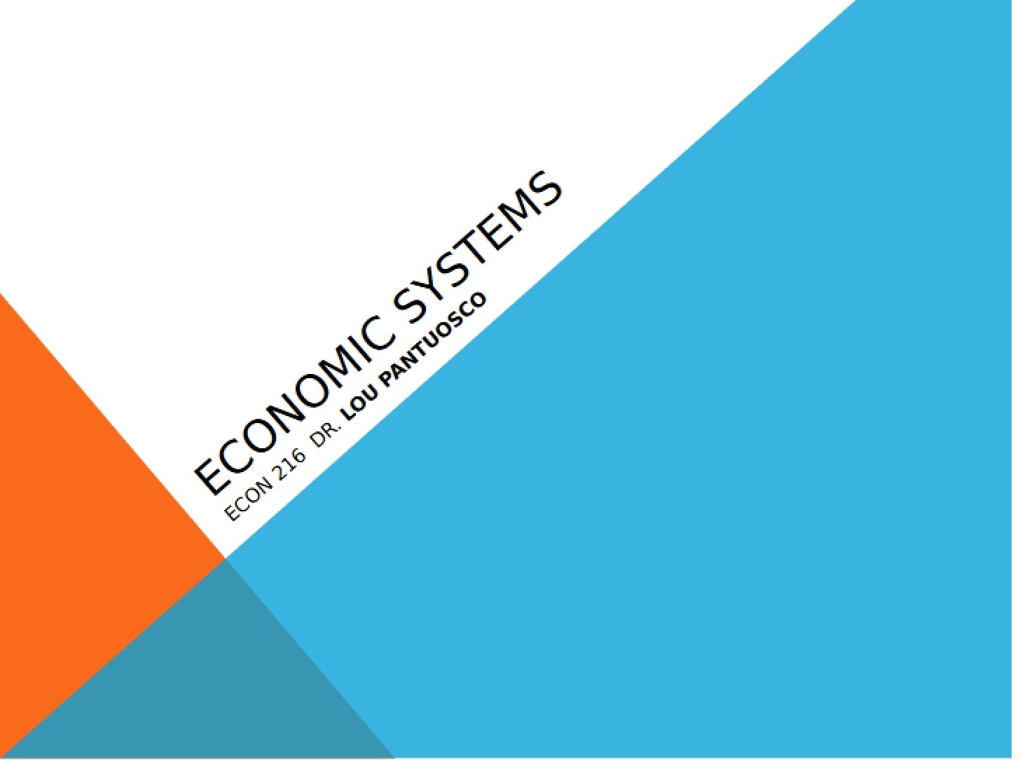 Economic Systems Overview