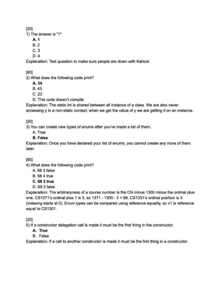 Quiz for Computer Science