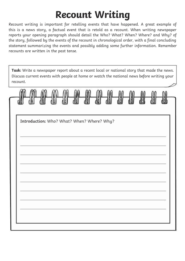 Writing Recounts