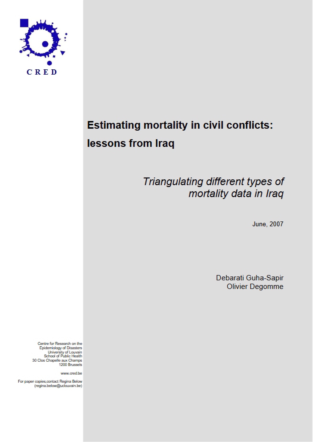 Civil Conflict Mortality Estimation