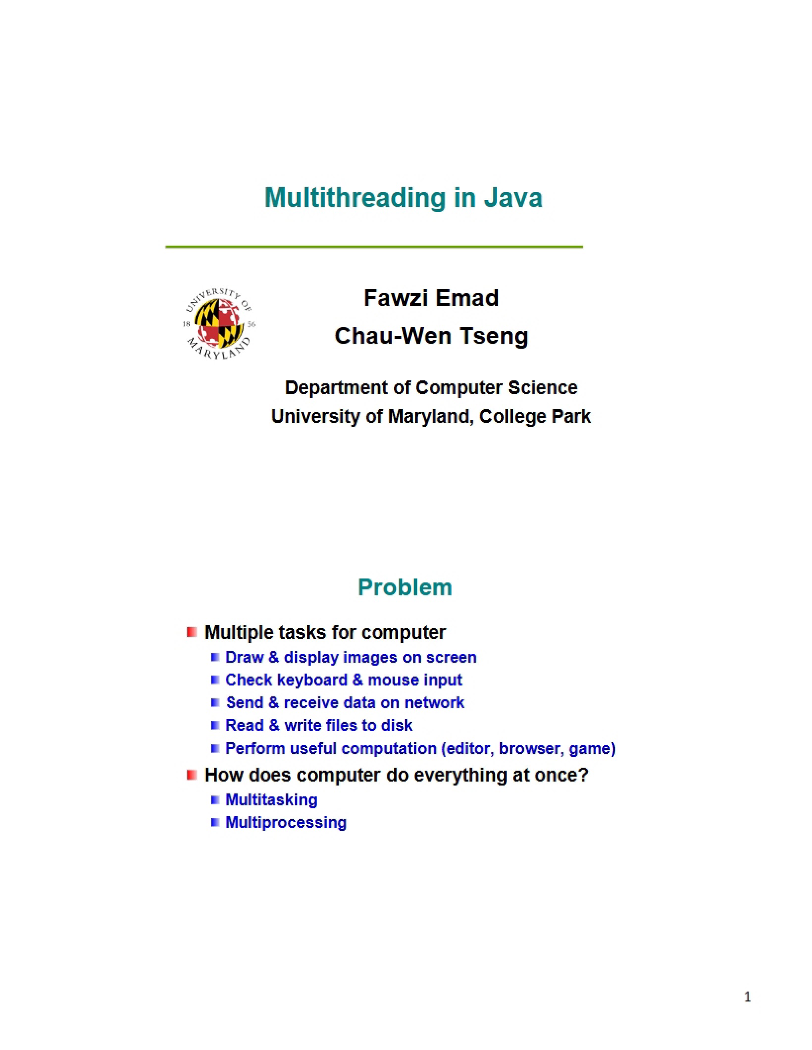 Concepts of Java Multithreading