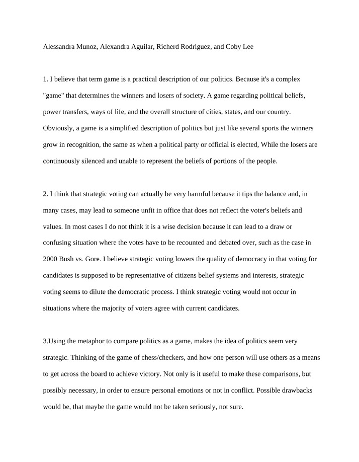 Winners, Losers, and Society in the Complex Game of Politics