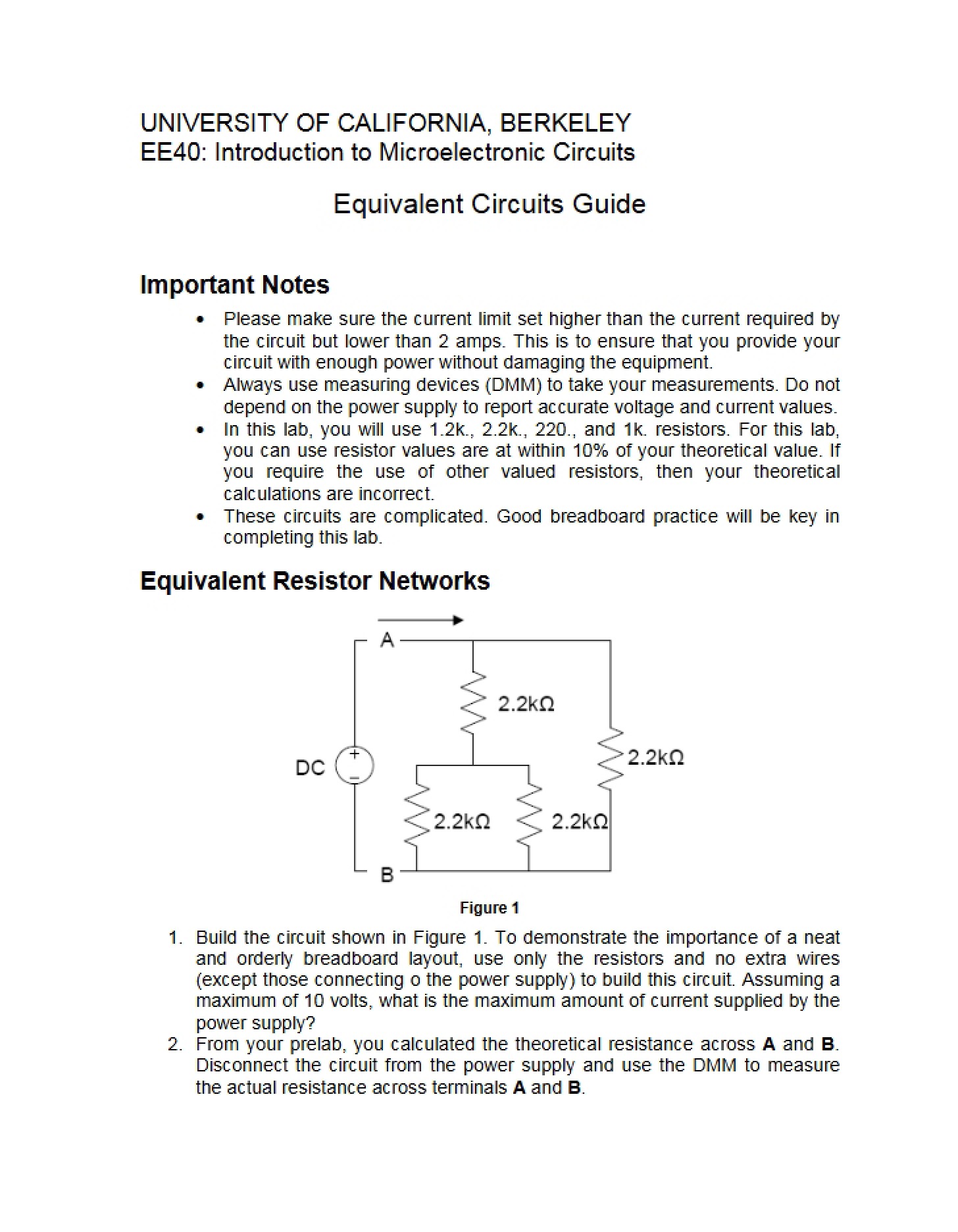 Guide for Equivalent Circuits