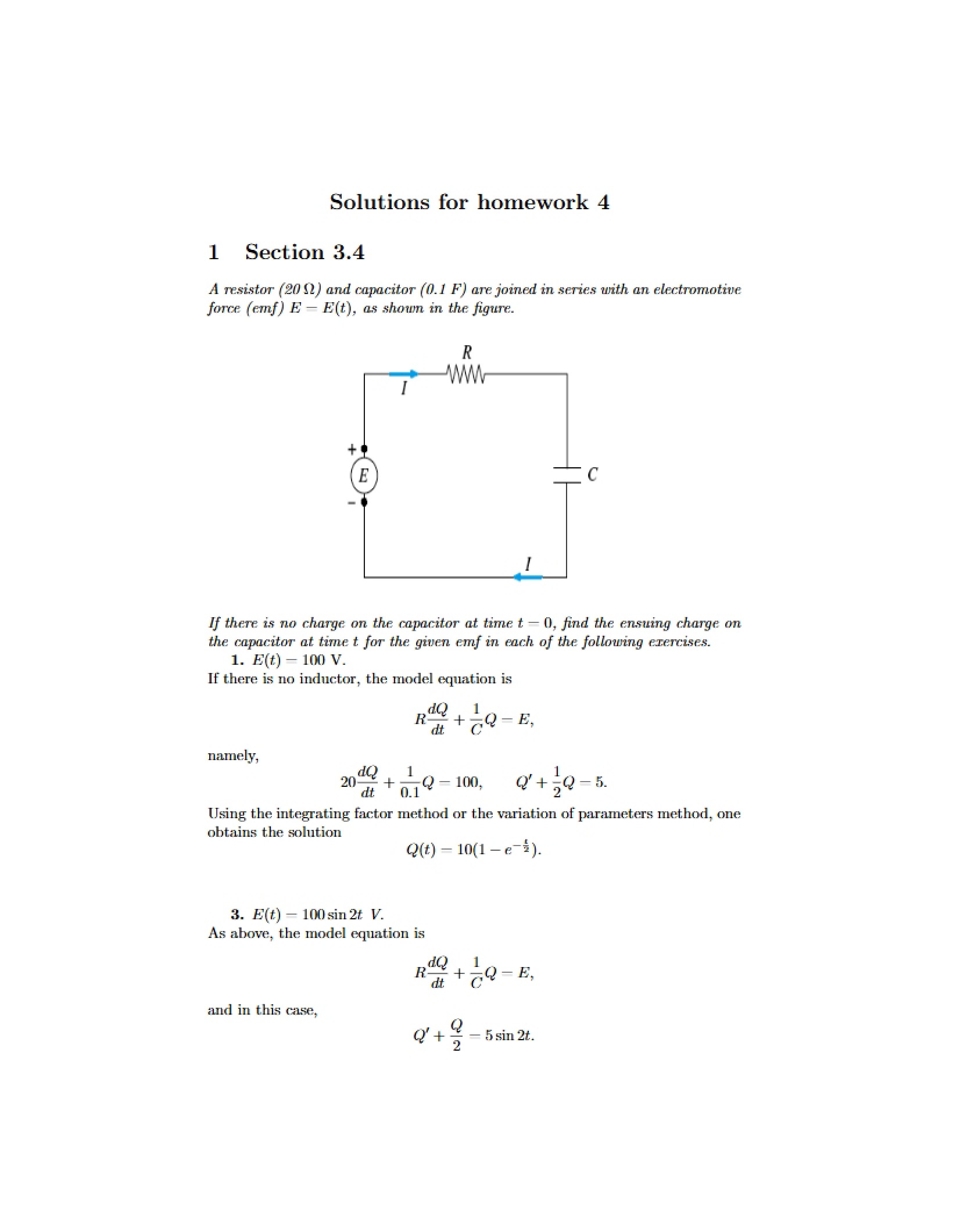 Homework 4 Solutions