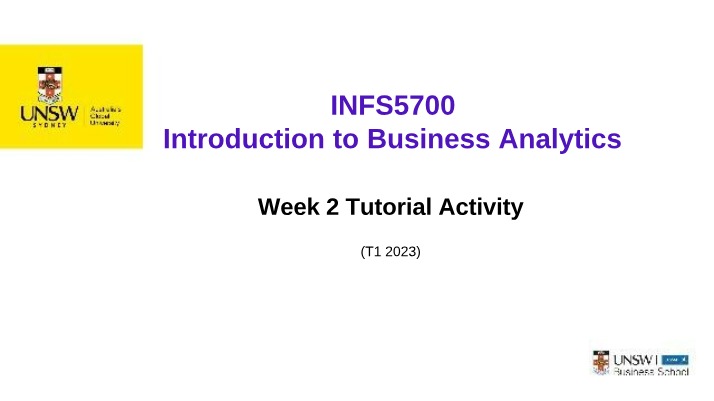 Tutorial Activity for Week 2