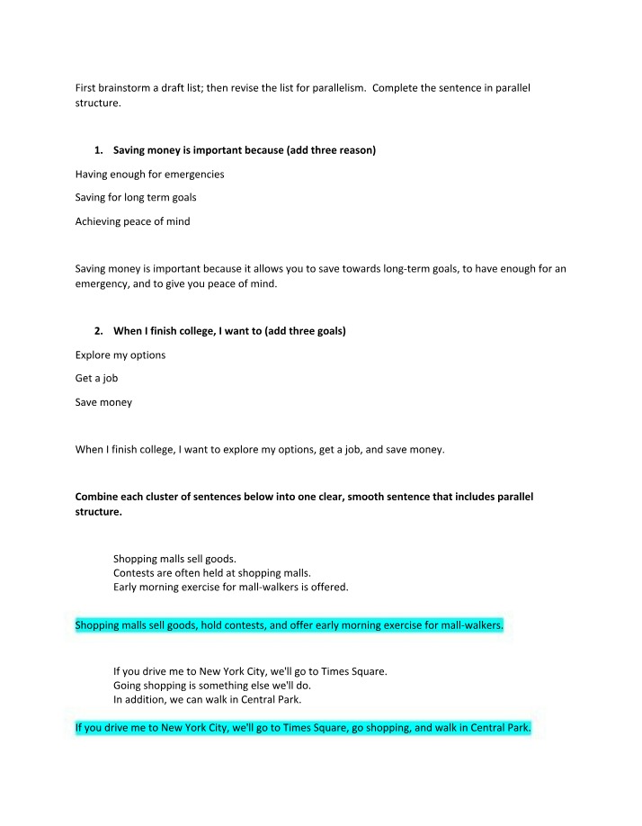 Exercises for BUSED 333