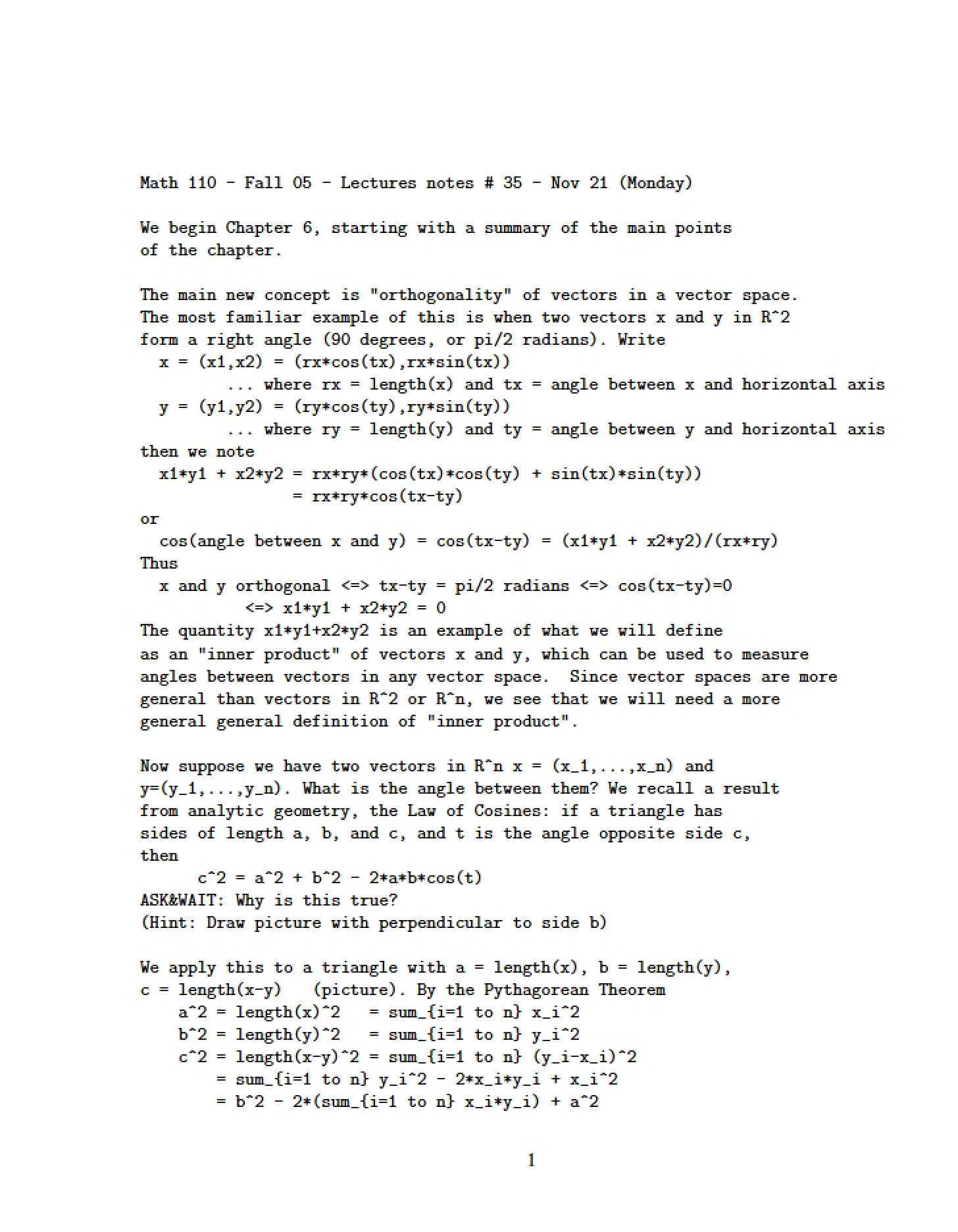 Course Lecture Records