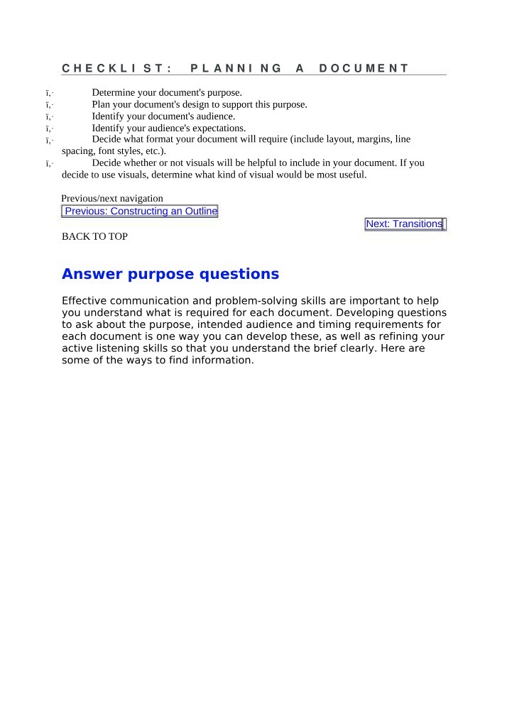 BSBWRT411 Checklist