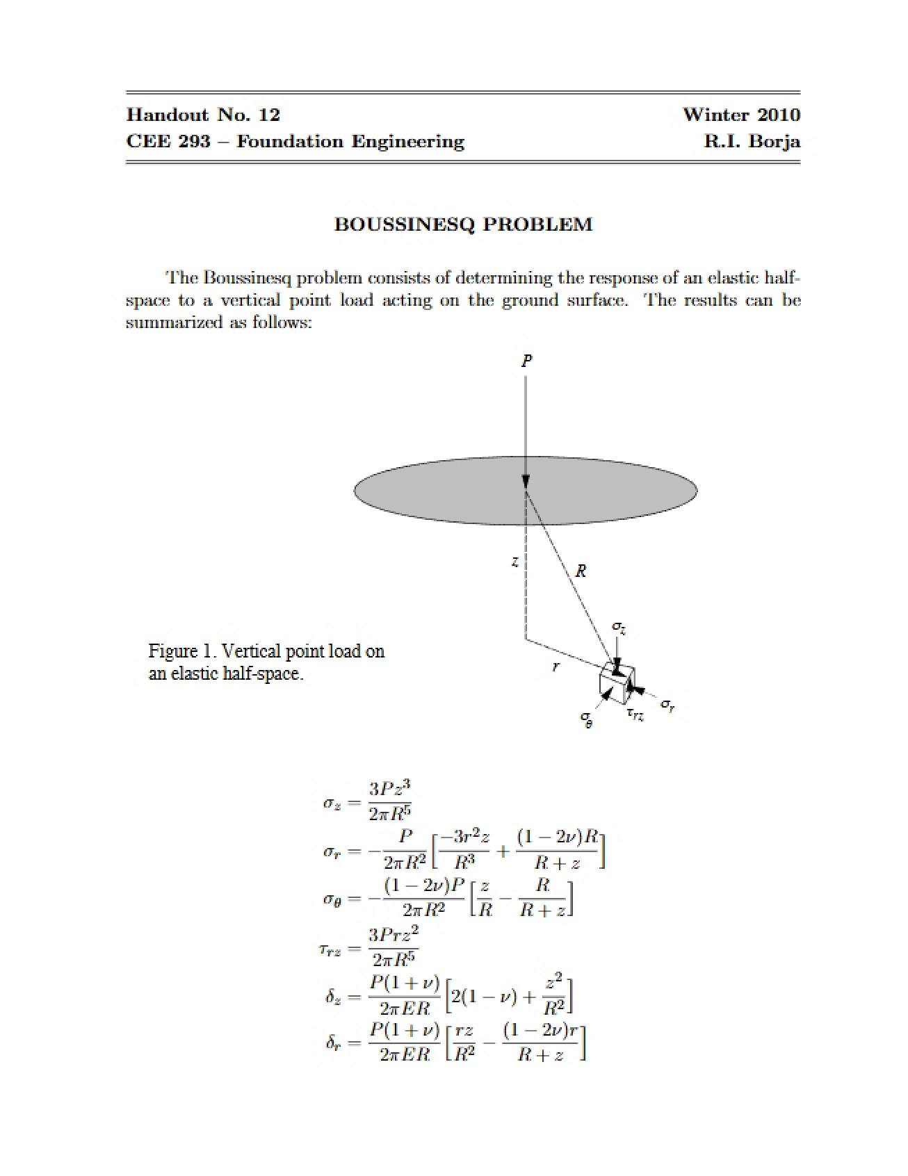 Handout No. 12