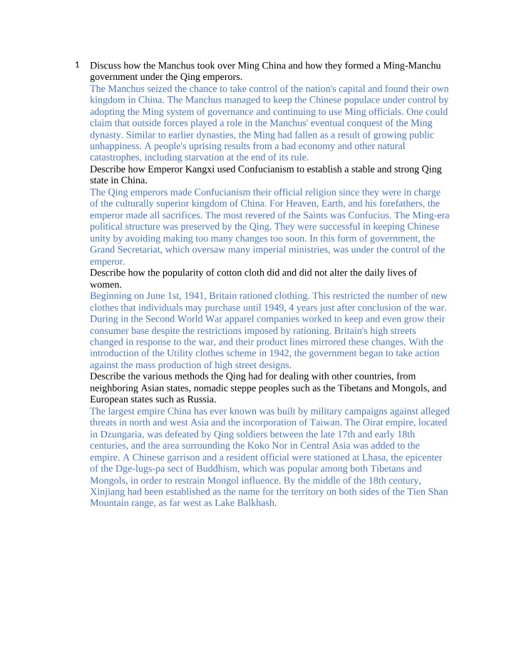 World Civilizations I - Chapter 20