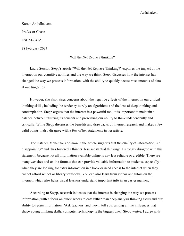 Composition I - Draft 3