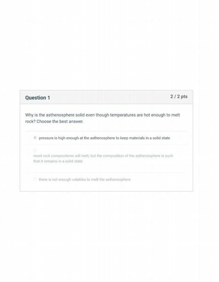 Question on Asthenosphere Solidification