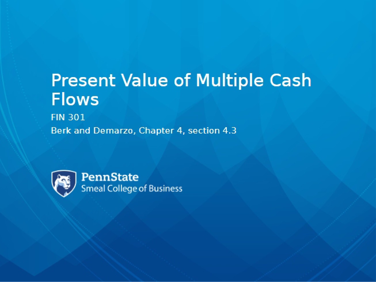 Calculating the Present Value of Multiple Cash Flows
