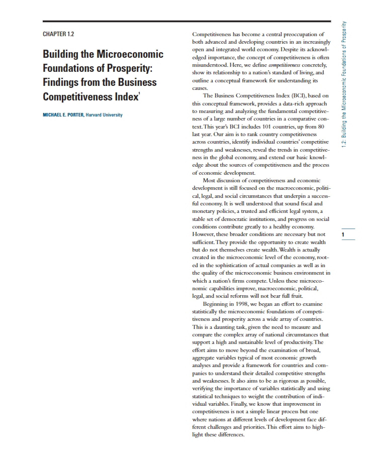 Prosperity Microeconomic Foundations