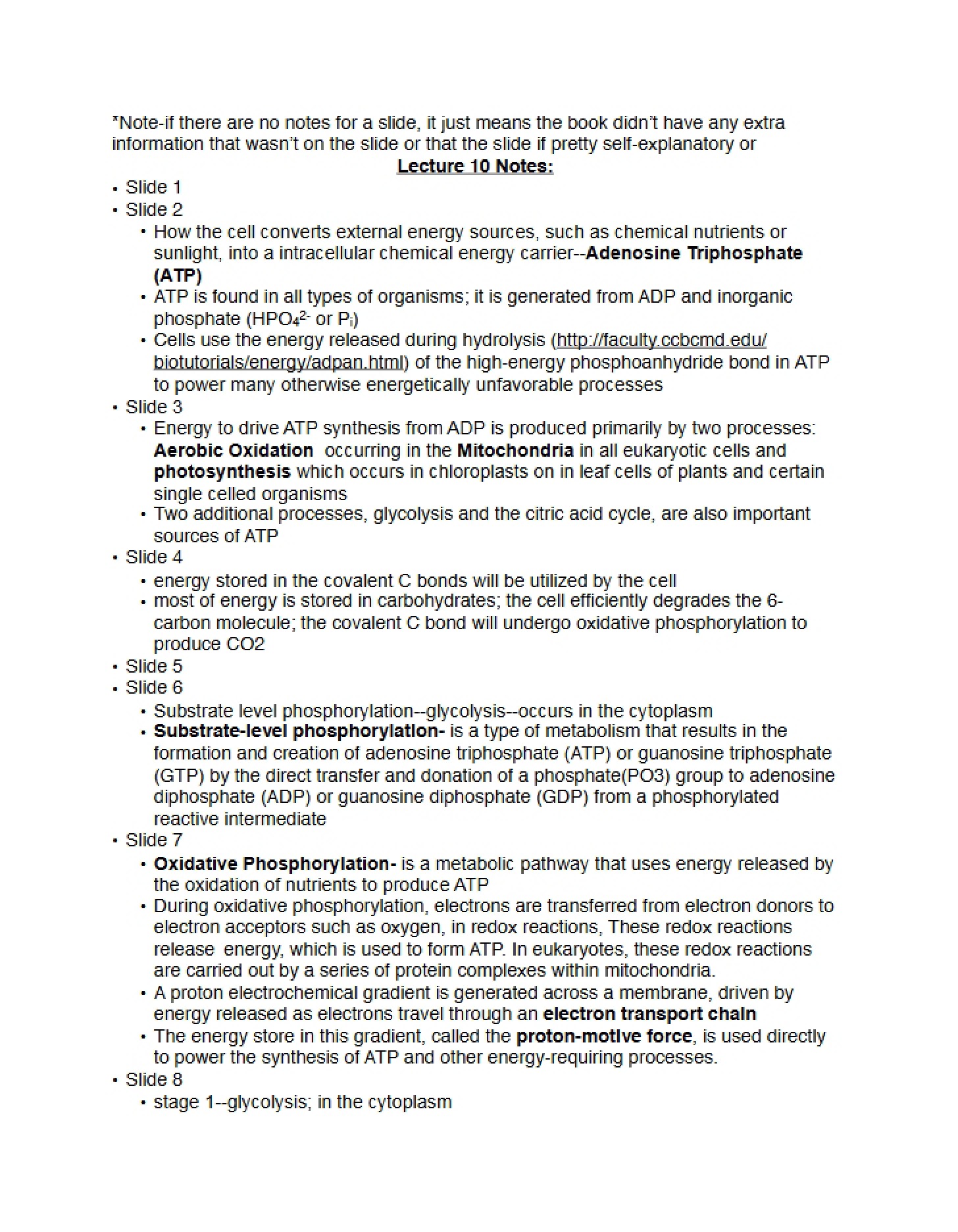Notes Compilation
