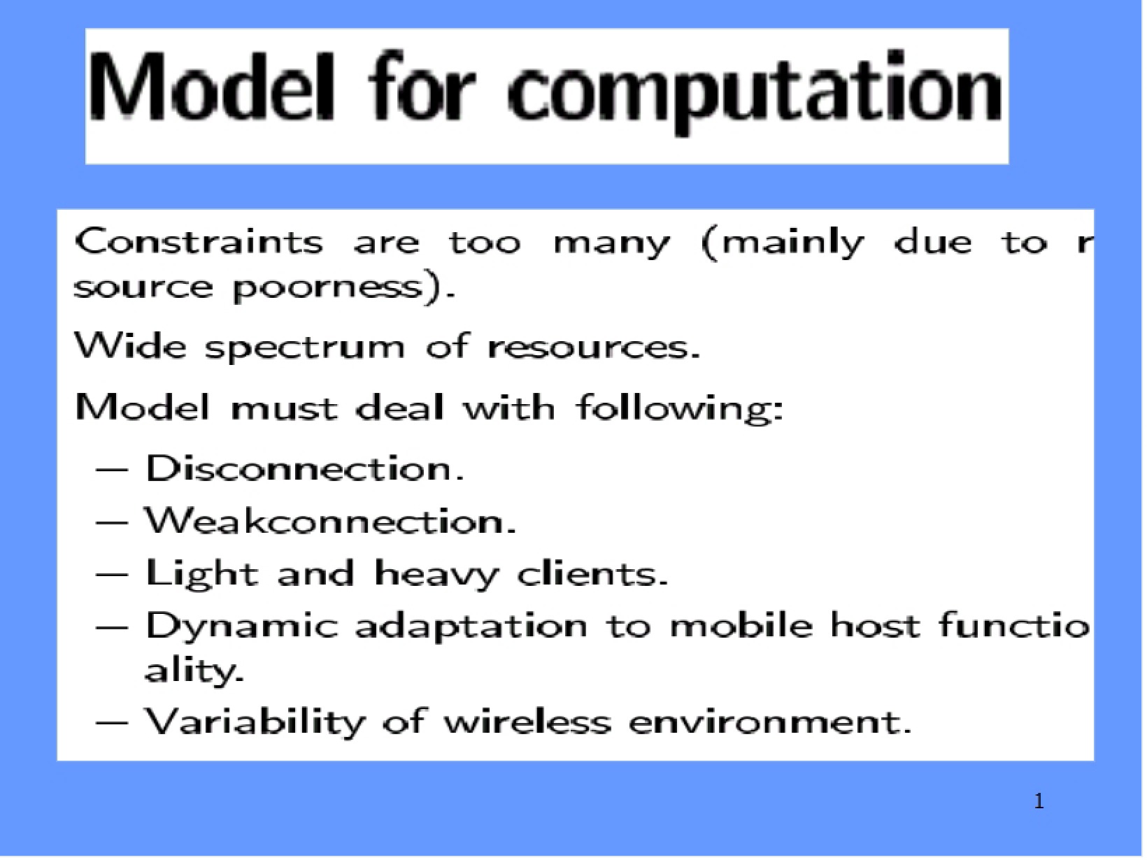 Computation Model