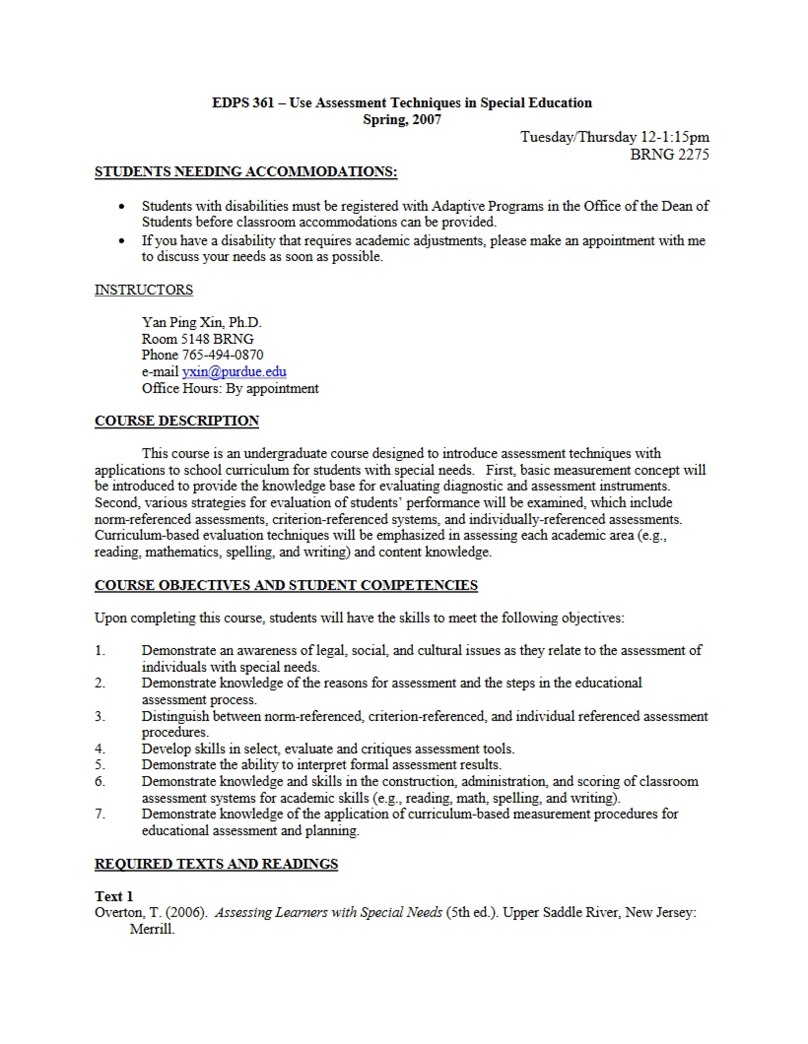 Syllabus