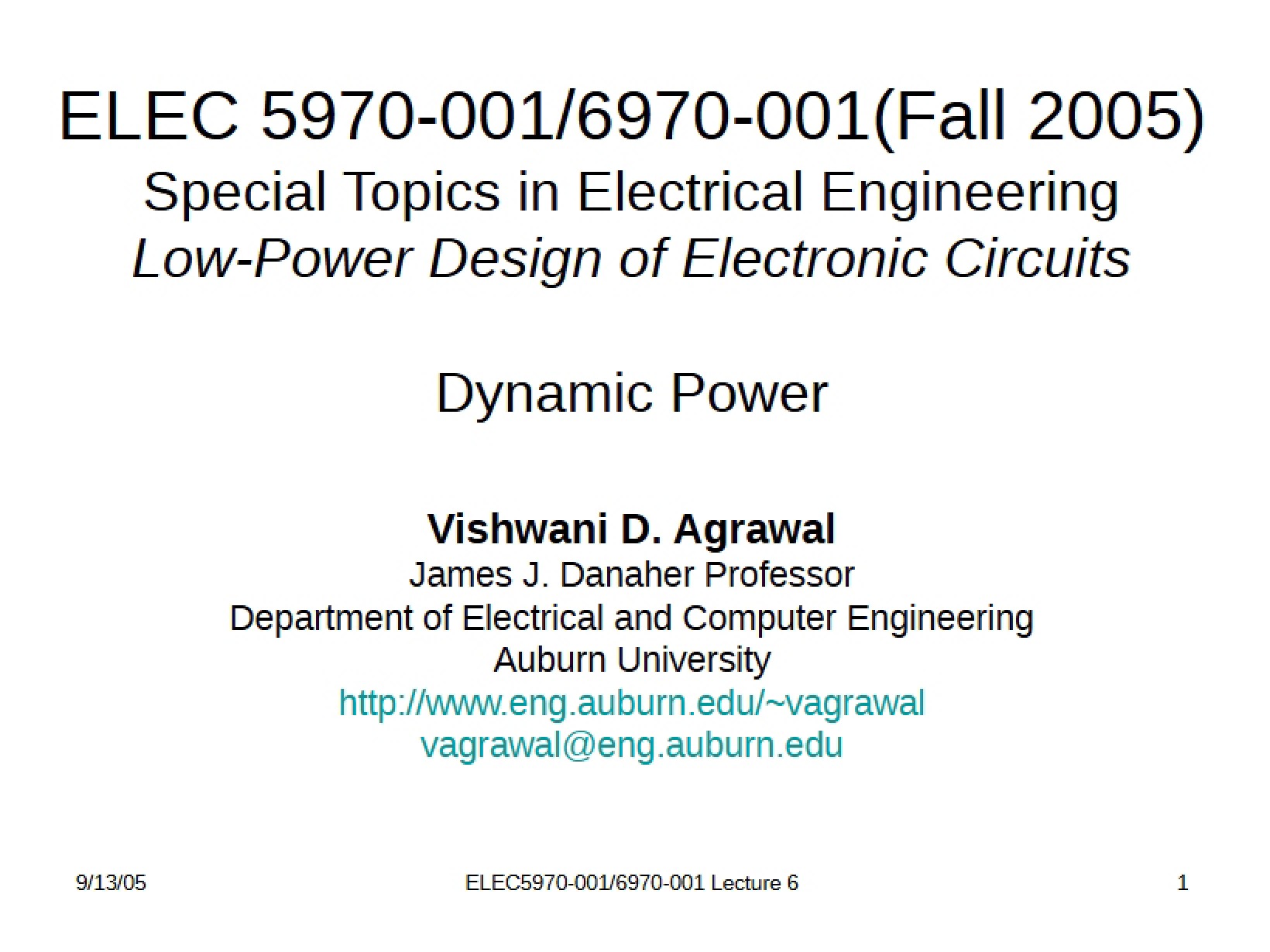 Dynamic Power Fundamentals