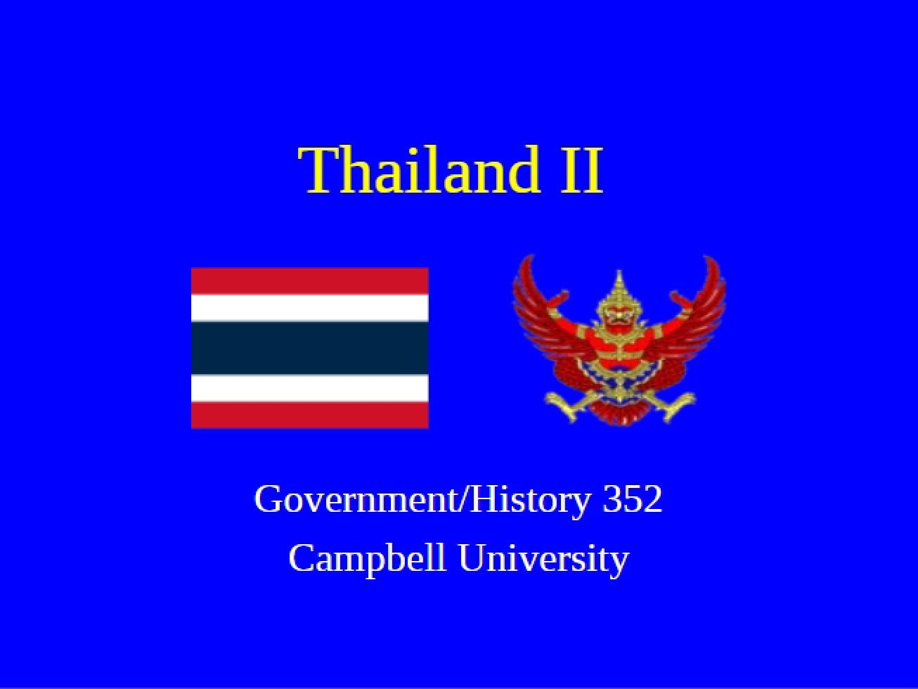 Part II Thailand