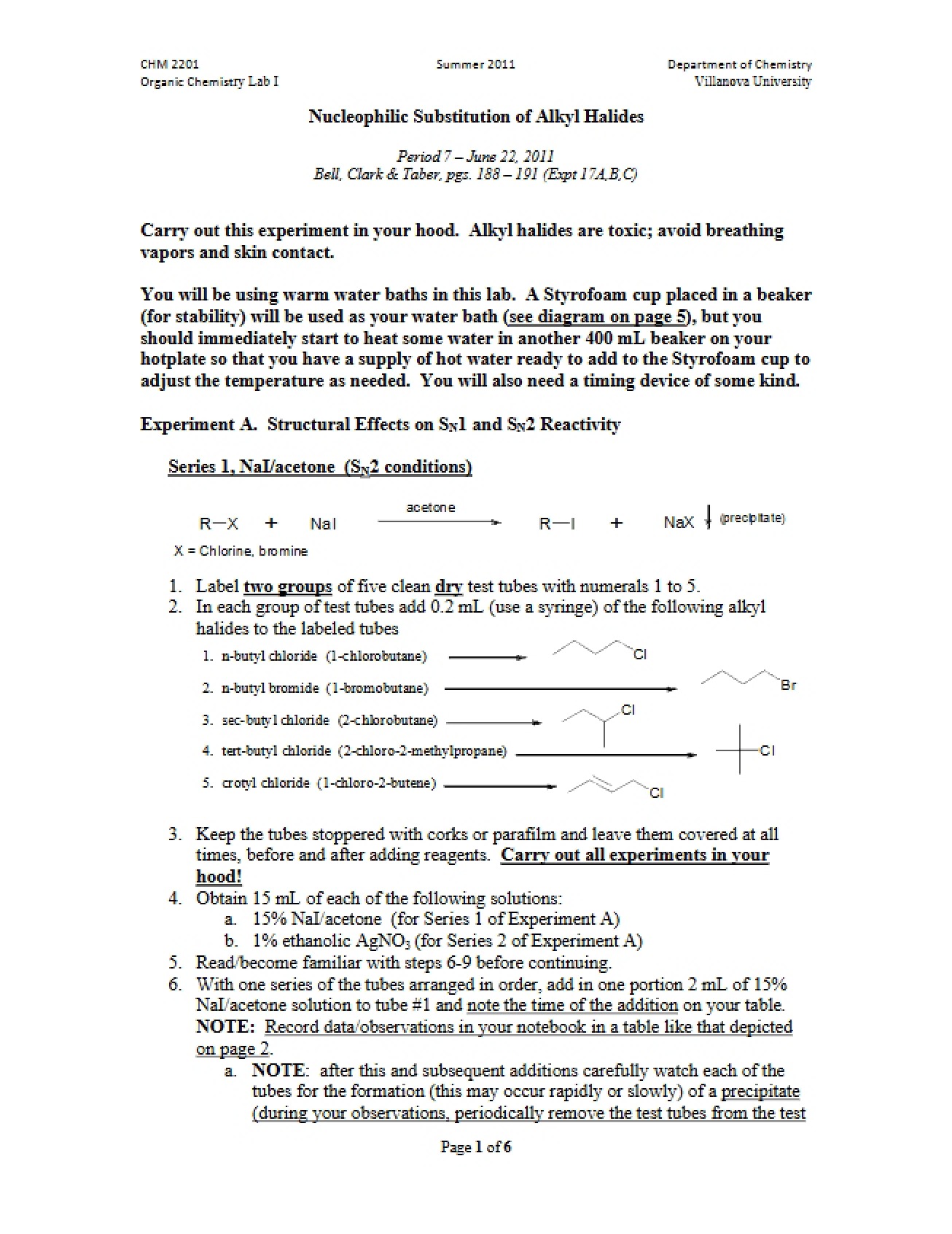 Alkyl Halides Nucleophilic Substitution