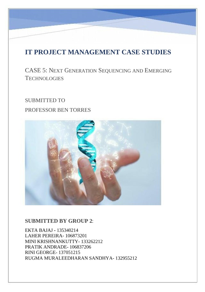 Next Generation Sequencing - Advancements and Applications