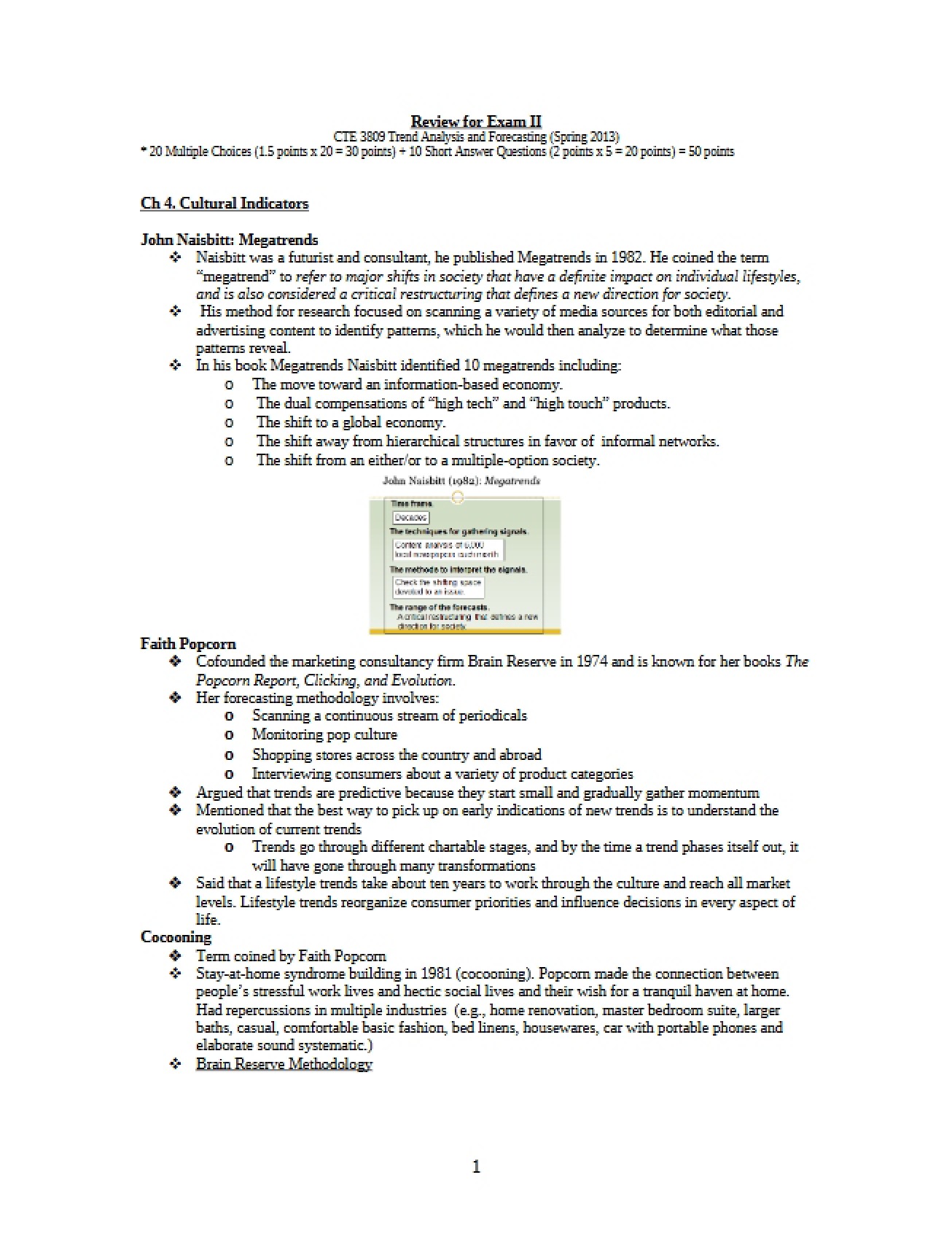 Study of Various Cultural Indicators
