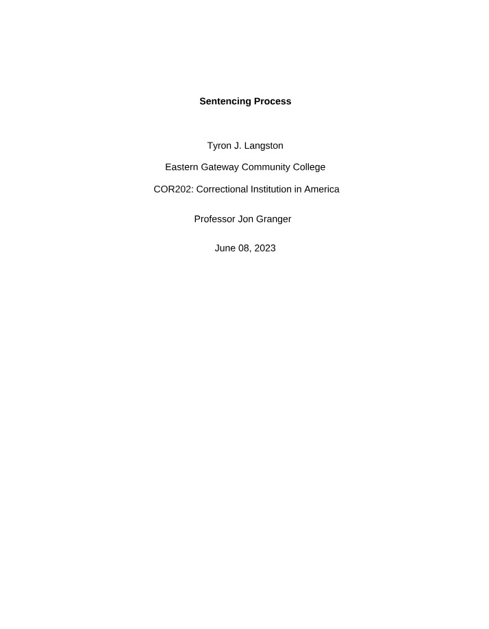 Understanding Rehabilitation in the Sentencing Process