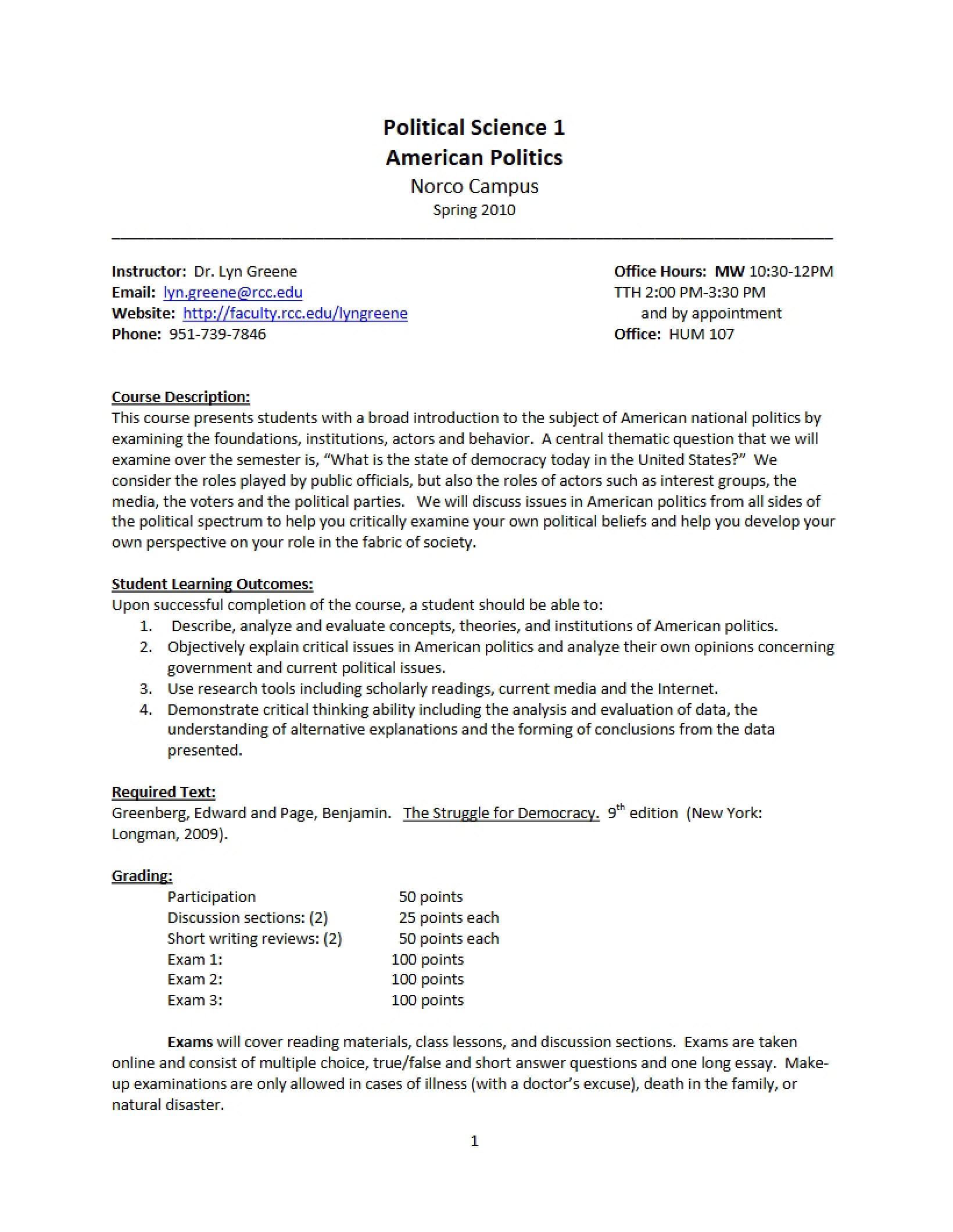 American Politics Syllabus (3)