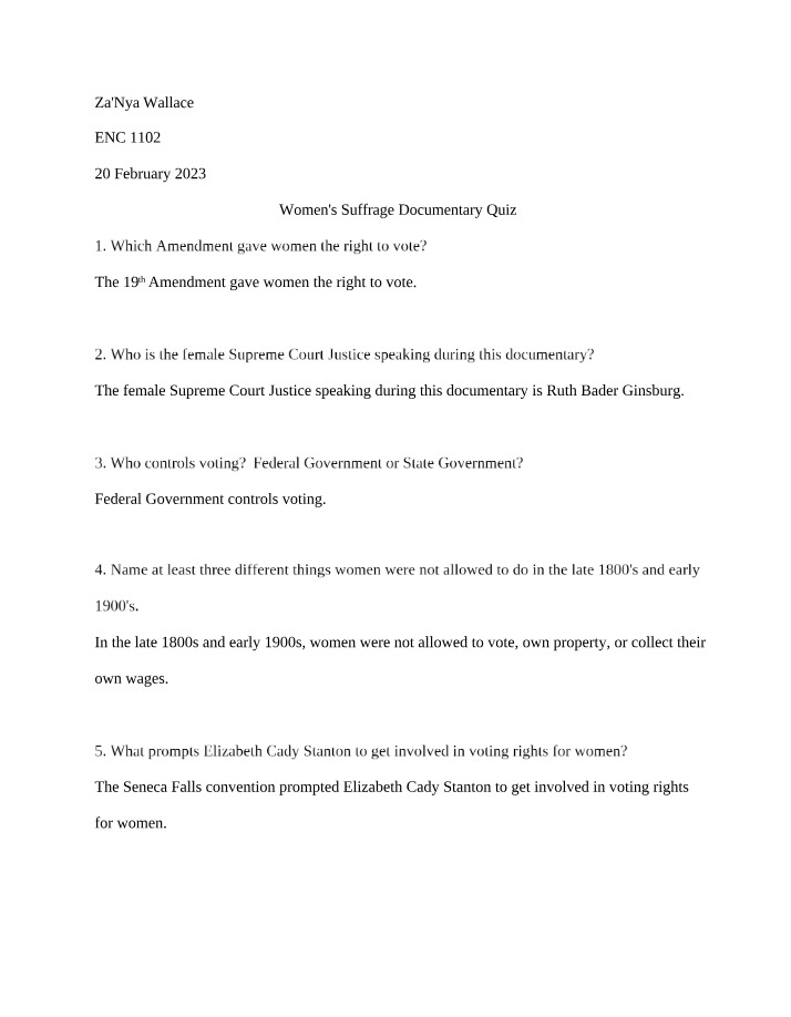 Women's Suffrage, 19th Amendment, and Voting Rights