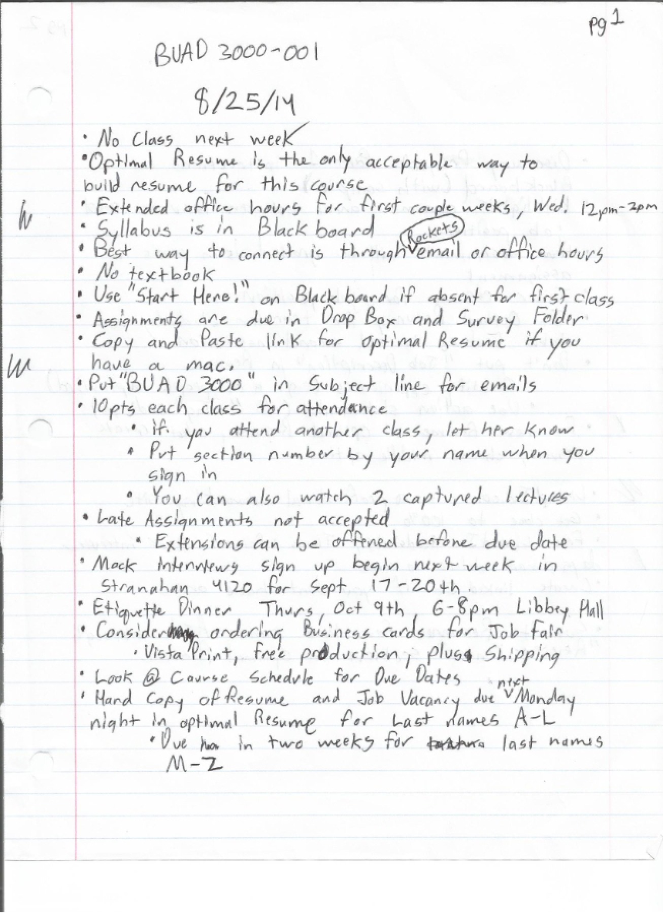 Notes Career Development