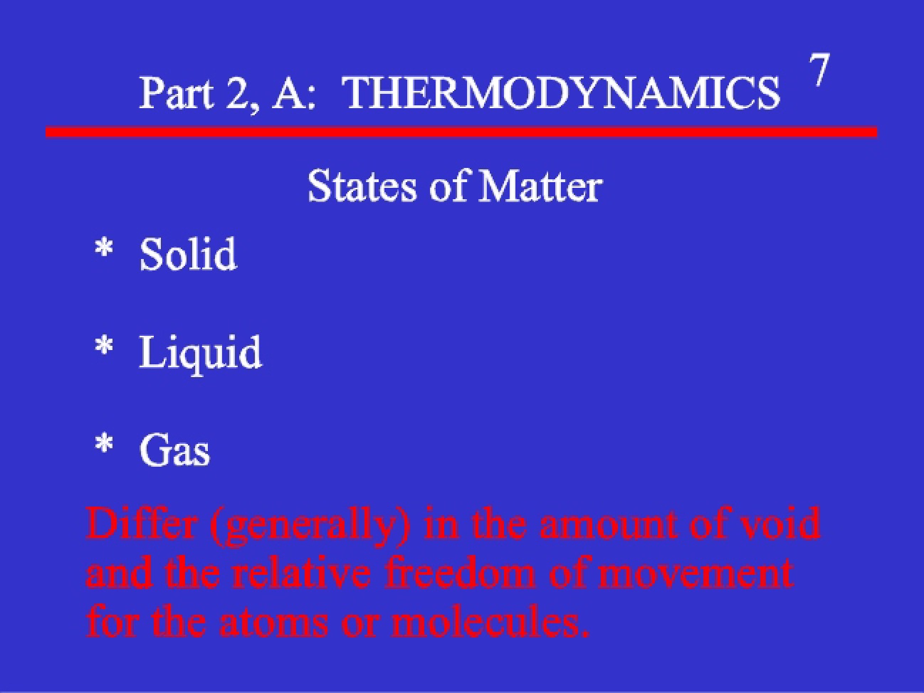 Phases and States of Matter