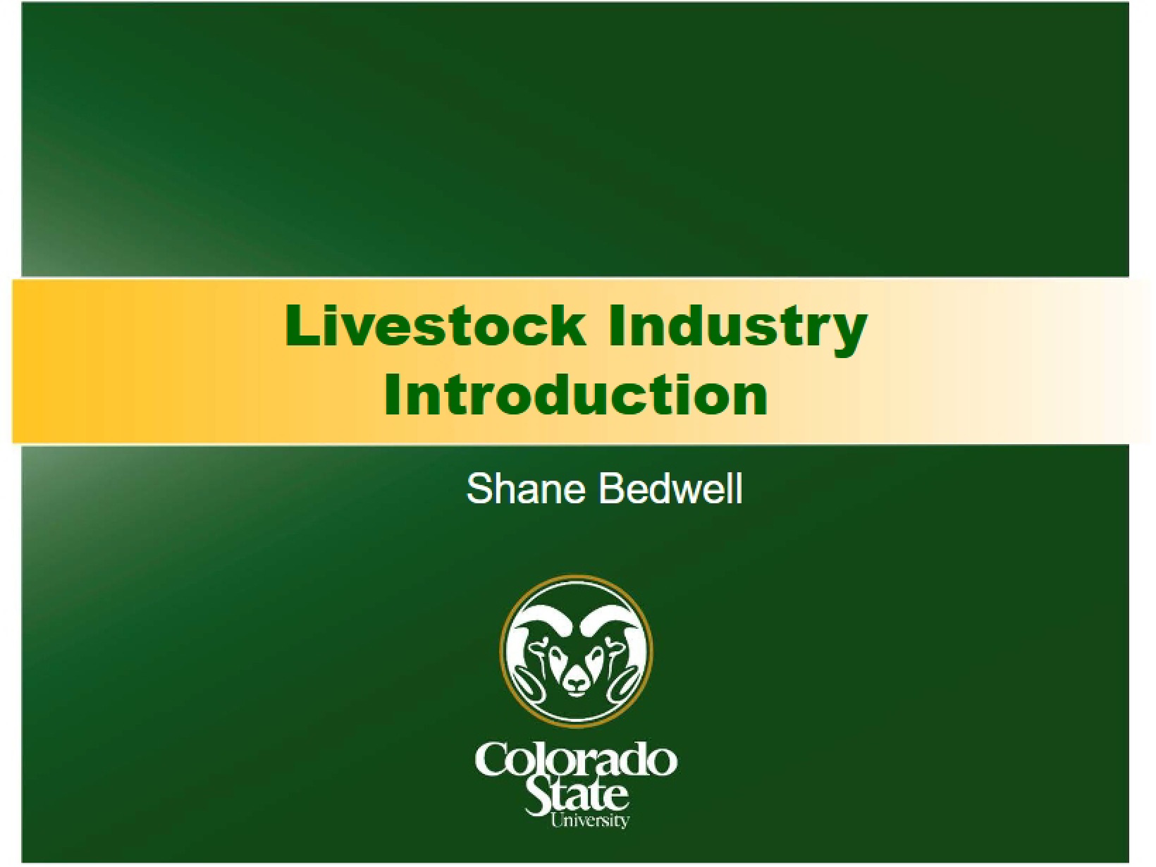 Intro to Industry
