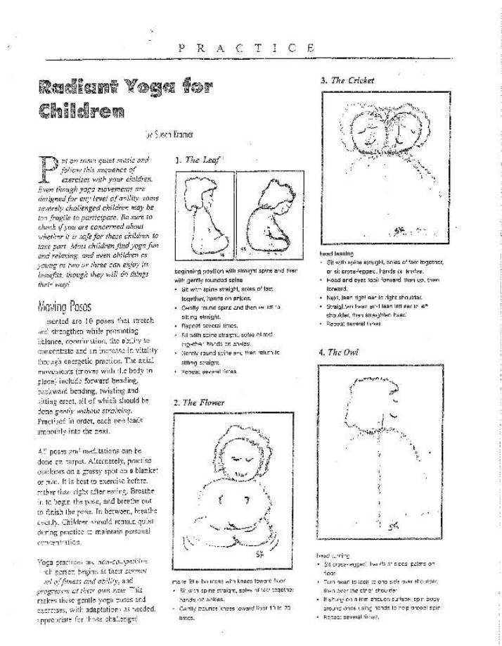 Yoga for Children - Radiant Style