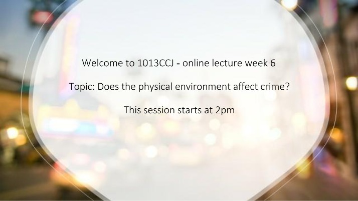Week 6 Materials for 1013CCJ